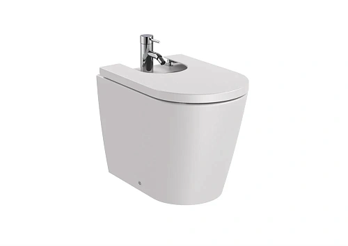 Биде напольное Roca Inspira round BTW жемчужный 357527630 Биде напольное Roca Inspira round BTW жемчужный 357527630