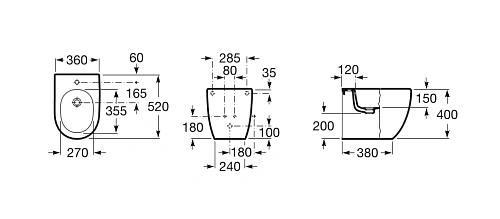 Биде напольное Roca Meridian 357247000 Биде напольное Roca Meridian 357247000