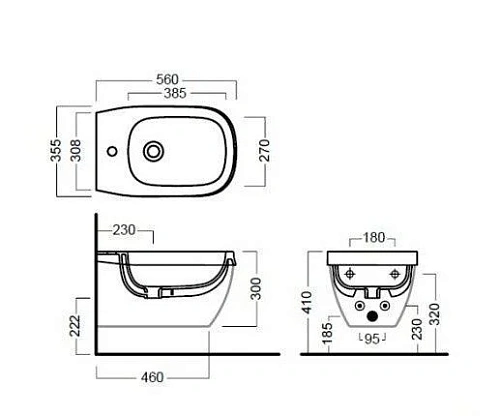 Биде подвесное HATRIA ABITO YXX7 YXX701 Биде подвесное HATRIA ABITO YXX7 YXX701
