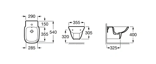 Биде подвесное Roca Debba 355995000 Биде подвесное Roca Debba 355995000