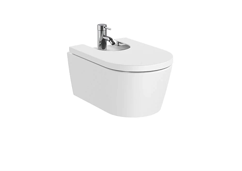 Биде подвесное Roca Inspira round белый матовый 357525620 Биде подвесное Roca Inspira round белый матовый 357525620
