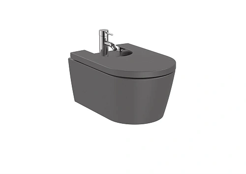 Биде подвесное Roca Inspira round оникс 357525640 Биде подвесное Roca Inspira round оникс 357525640