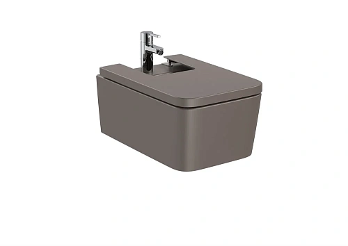 Биде подвесное Roca Inspira square кофейный 357535660 Биде подвесное Roca Inspira square кофейный 357535660