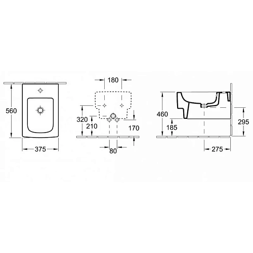 Биде подвесное Villeroy & Boch Memento 542800R1 (5428 00 R1) CeramicPlus Биде подвесное Villeroy & Boch Memento 542800R1 (5428 00 R1) CeramicPlus