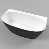 Ванна из искусственного камня WHITECROSS Pearl A 155x80 (черный/белый мат) искусственный камень 0214 0214.155080.20100