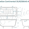 Ванна чугунная Delice Continental 120х70 с антискользящим покрытием DLR230640-AS Ванна чугунная Delice Continental 120х70 с антискользящим покрытием DLR230640-AS