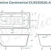 Ванна чугунная Delice Continental 160х70 с антискользящим покрытием DLR230626-AS Ванна чугунная Delice Continental 160х70 с антискользящим покрытием DLR230626-AS