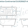 Ванна чугунная Delice Continental 180х80 с антискользящим покрытием DLR230627-AS Ванна чугунная Delice Continental 180х80 с антискользящим покрытием DLR230627-AS