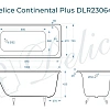 Ванна чугунная Delice Continental PLUS 100х70 DLR230642 Ванна чугунная Delice Continental PLUS 100х70 DLR230642