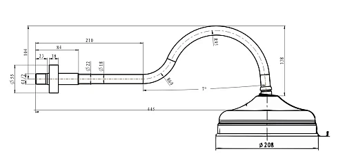 Верхний душ Boheme IMPERIALE 414 Верхний душ Boheme IMPERIALE 414