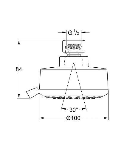 Верхний душ GROHE New Tempesta Cosmopolitan 100 IV, 9,5 л/мин, хром (27591001) Верхний душ GROHE New Tempesta Cosmopolitan 100 IV, 9,5 л/мин, хром (27591001)