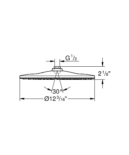 Верхний душ GROHE Rainshower 310 Mono, белая луна (26562LS0) Верхний душ GROHE Rainshower 310 Mono, белая луна (26562LS0)