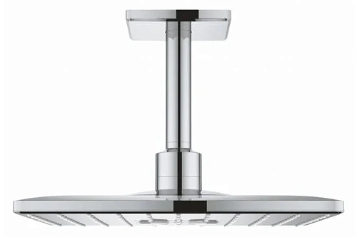 Верхний душ GROHE Rainshower 310 SmartActive Cube с душевым кронштейном 142 мм, 2 режима струи, хром 26481000 Верхний душ GROHE Rainshower 310 SmartActive Cube с душевым кронштейном 142 мм, 2 режима струи, хром 26481000