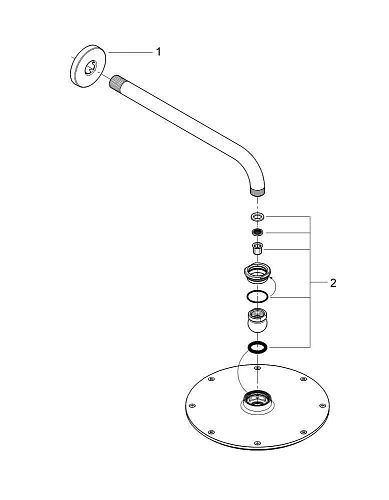Верхний душ GROHE Rainshower Cosmopolitan Metal, диаметр 210 мм, хром (26052000) Верхний душ GROHE Rainshower Cosmopolitan Metal, диаметр 210 мм, хром (26052000)