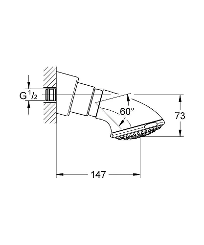 Верхний душ GROHE Relexa Ultra, 3 режима, диаметр 100 мм, хром (27065000) Верхний душ GROHE Relexa Ultra, 3 режима, диаметр 100 мм, хром (27065000)