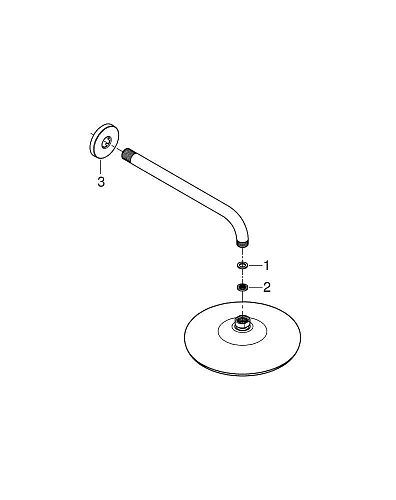 Верхний душ GROHE Tempesta 210 с душевым кронштейном 286 мм, хром (26411000) Верхний душ GROHE Tempesta 210 с душевым кронштейном 286 мм, хром (26411000)