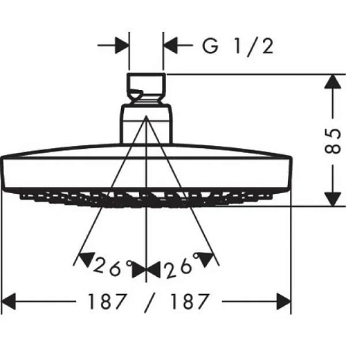 Верхний душ Hansgrohe Croma Select E 26528400 Хром Белый Верхний душ Hansgrohe Croma Select E 26528400 Хром Белый
