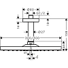 Верхний душ hansgrohe Raindance E 300 1jet с потолочным подсоединением 26250700 Верхний душ hansgrohe Raindance E 300 1jet с потолочным подсоединением 26250700