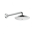Верхний душ Hansgrohe Raindance Select ES 24х24 см, 2 режима струи, с держателем 26470400, хром/белы Верхний душ Hansgrohe Raindance Select ES 24х24 см, 2 режима струи, с держателем 26470400, хром/белы