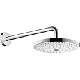 Верхний душ hansgrohe Raindance Select S 240 2jet с держателем 390 мм, белый/хром 26466400 Верхний душ hansgrohe Raindance Select S 240 2jet с держателем 390 мм, белый/хром 26466400