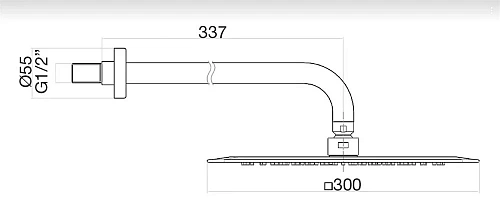 Верхний душ Webert AC0842794, матовое золото Верхний душ Webert AC0842794, матовое золото