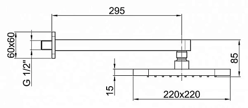 Верхний душ Webert Comfort AC0392560METAL, черный Верхний душ Webert Comfort AC0392560METAL, черный
