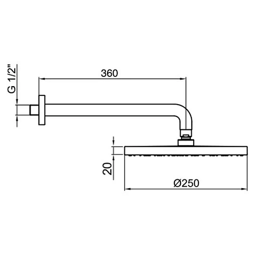 Верхний душ Webert Comfort AC0398980METAL Верхний душ Webert Comfort AC0398980METAL