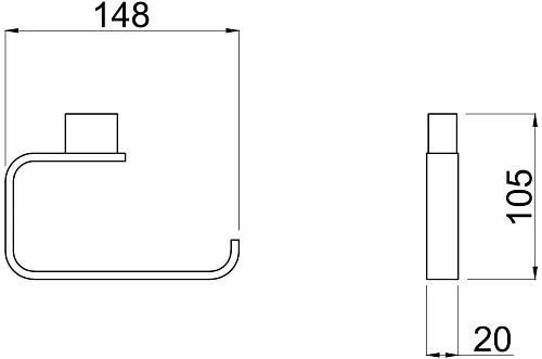 Держатель туалетной бумаги Allen Brau Infinity 6.21007-00 Держатель туалетной бумаги Allen Brau Infinity 6.21007-00