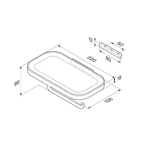 Держатель туалетной бумаги AM.PM Func A8F341422 с полкой, черный Держатель туалетной бумаги AM.PM Func A8F341422 с полкой, черный