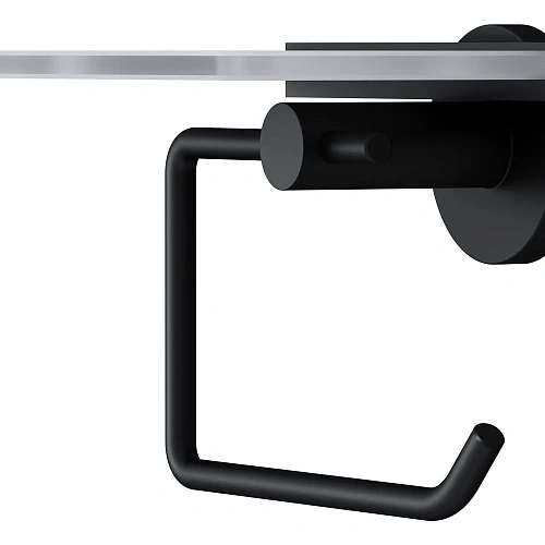 Держатель туалетной бумаги AM.PM X-Joy A85A341522 с полкой, черный Держатель туалетной бумаги AM.PM X-Joy A85A341522 с полкой, черный