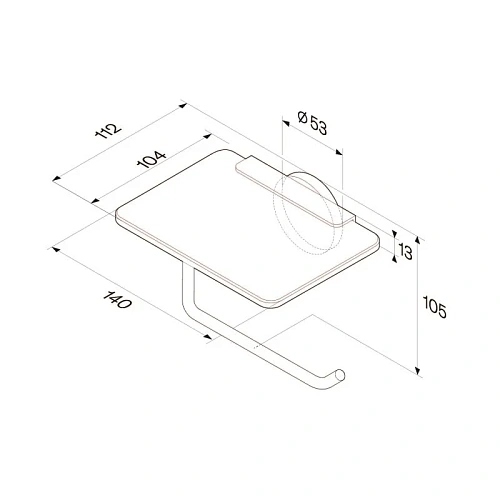Держатель туалетной бумаги AM.PM X-Joy A85A341522 с полкой, черный Держатель туалетной бумаги AM.PM X-Joy A85A341522 с полкой, черный