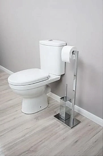 Держатель туалетной бумаги Aquanet 8217 (напольный, с ершиком) Держатель туалетной бумаги Aquanet 8217 (напольный, с ершиком)