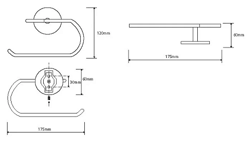Держатель туалетной бумаги Bemeta ALFA 102414012 Держатель туалетной бумаги Bemeta ALFA 102414012