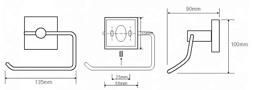 Держатель туалетной бумаги Bemeta BETA 132112042 Держатель туалетной бумаги Bemeta BETA 132112042