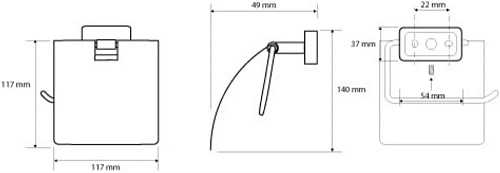 Держатель туалетной бумаги Bemeta NIKI 153112012 Держатель туалетной бумаги Bemeta NIKI 153112012