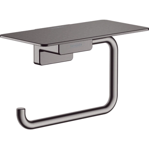 Держатель туалетной бумаги Hansgrohe AddStoris 41772340, шлифованный черный хром Держатель туалетной бумаги Hansgrohe AddStoris 41772340, шлифованный черный хром