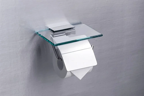 Держатель туалетной бумаги Rush Edge ED77131 с полкой Держатель туалетной бумаги Rush Edge ED77131 с полкой