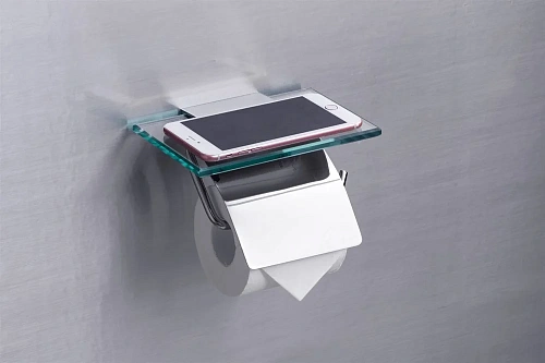 Держатель туалетной бумаги Rush Edge ED77131 с полкой Держатель туалетной бумаги Rush Edge ED77131 с полкой