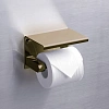 Держатель туалетной бумаги Rush Edge ED77141 Bronze с полкой, бронза Держатель туалетной бумаги Rush Edge ED77141 Bronze с полкой, бронза