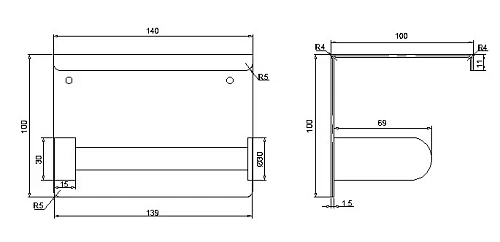 Держатель туалетной бумаги Rush Edge ED77141 Bronze с полкой, бронза Держатель туалетной бумаги Rush Edge ED77141 Bronze с полкой, бронза