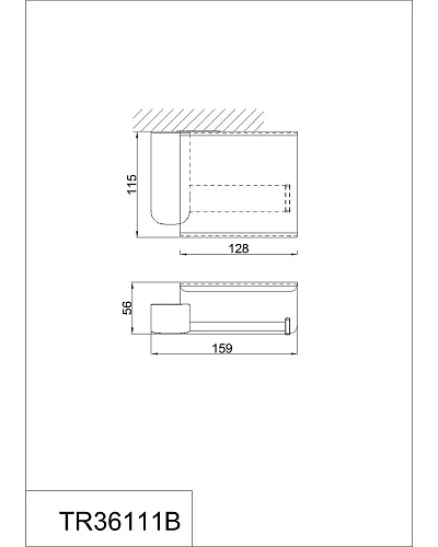 Держатель туалетной бумаги Rush Thira TR36111B с крышкой Держатель туалетной бумаги Rush Thira TR36111B с крышкой