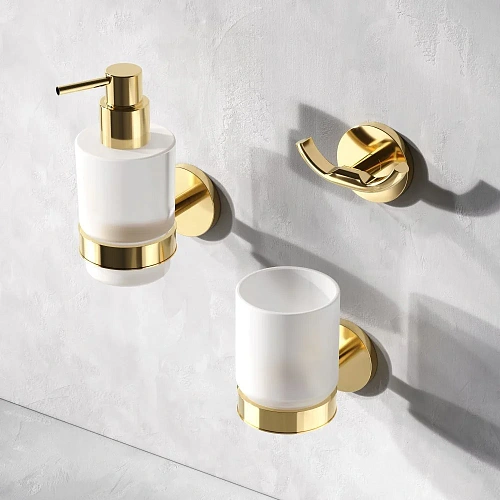 Дозатор жидкого мыла AM.PM X-Joy A85A36999, стеклянный, золото Дозатор жидкого мыла AM.PM X-Joy A85A36999, стеклянный, золото