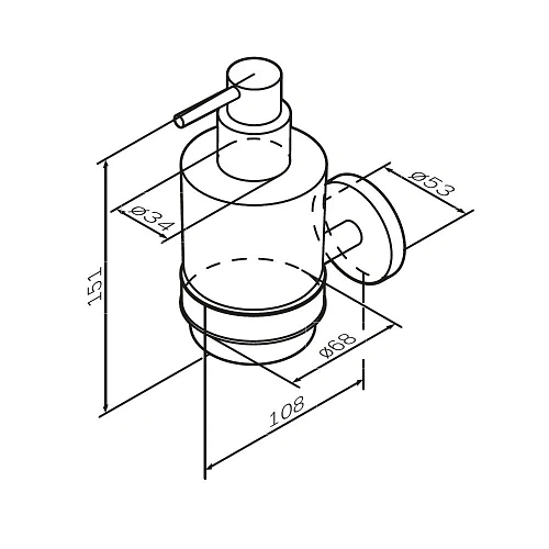 Дозатор жидкого мыла AM.PM X-Joy A85A36999, стеклянный, золото Дозатор жидкого мыла AM.PM X-Joy A85A36999, стеклянный, золото