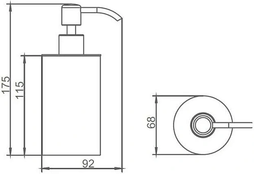 Дозатор жидкого мыла Aquanet 8189-GP, золото Дозатор жидкого мыла Aquanet 8189-GP, золото