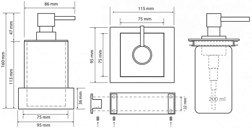Дозатор жидкого мыла Bemeta GAMMA 145509012 Дозатор жидкого мыла Bemeta GAMMA 145509012