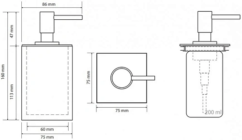 Дозатор жидкого мыла Bemeta GAMMA 145609310 Дозатор жидкого мыла Bemeta GAMMA 145609310