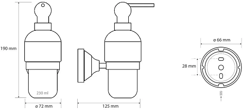 Дозатор жидкого мыла Bemeta KERA 144709017 Дозатор жидкого мыла Bemeta KERA 144709017