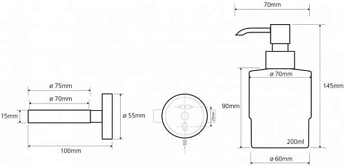 Дозатор жидкого мыла Bemeta NEO 104109115 Дозатор жидкого мыла Bemeta NEO 104109115