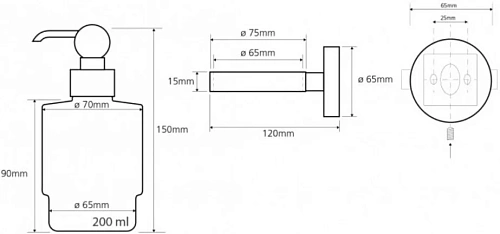 Дозатор жидкого мыла Bemeta RETRO 144309102 Дозатор жидкого мыла Bemeta RETRO 144309102