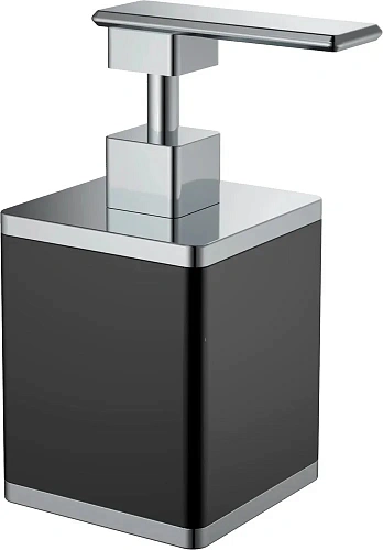 Дозатор жидкого мыла Boheme 10969-В-CR квадратный черный-хром Дозатор жидкого мыла Boheme 10969-В-CR квадратный черный-хром